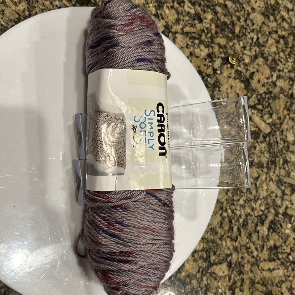 CARON SIMPLY SOFT SPECKLE‎ Yarn Color: SNAPDRAGON Acrylic #4 Crochet